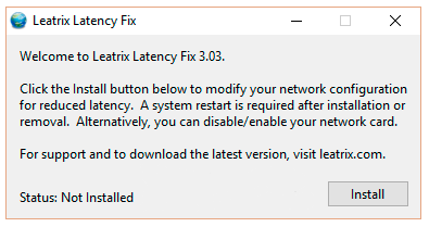 установка Leatrix Latency Fix