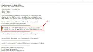 Ссылки для скачивания шаблона с интро на канале Velosofy