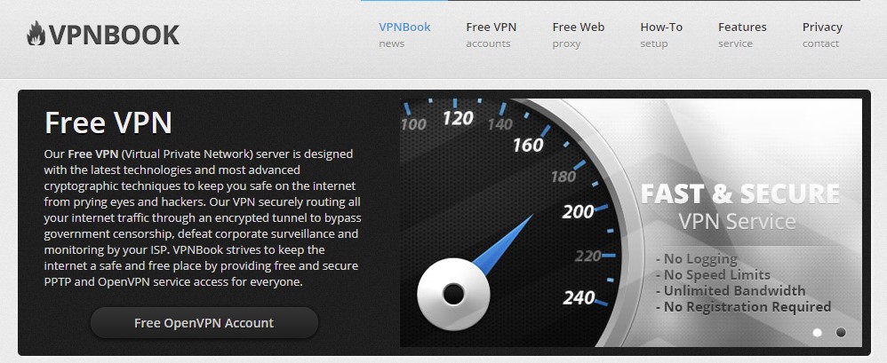 Бесплатные VPN на vpnbook.com