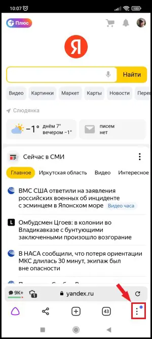Настройки Яндекс Браузера на телефоне